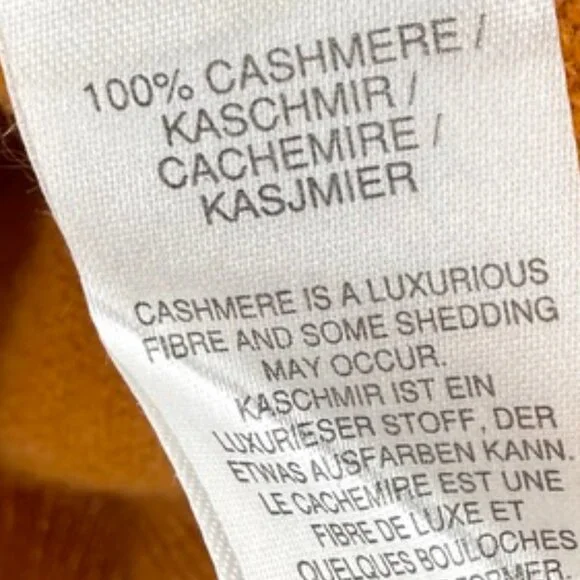 Crush Cashmere Cashmere Malibu V-Neck Sweater in Orange 3 - Picture 7 of 9